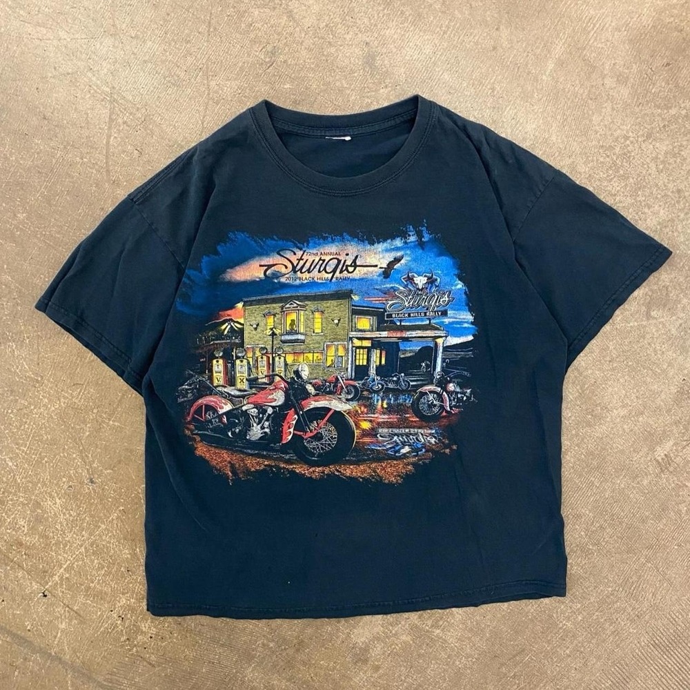 Vintage Biker Sturgis Motorcycle Rally 2000s T-Shirt Size Large